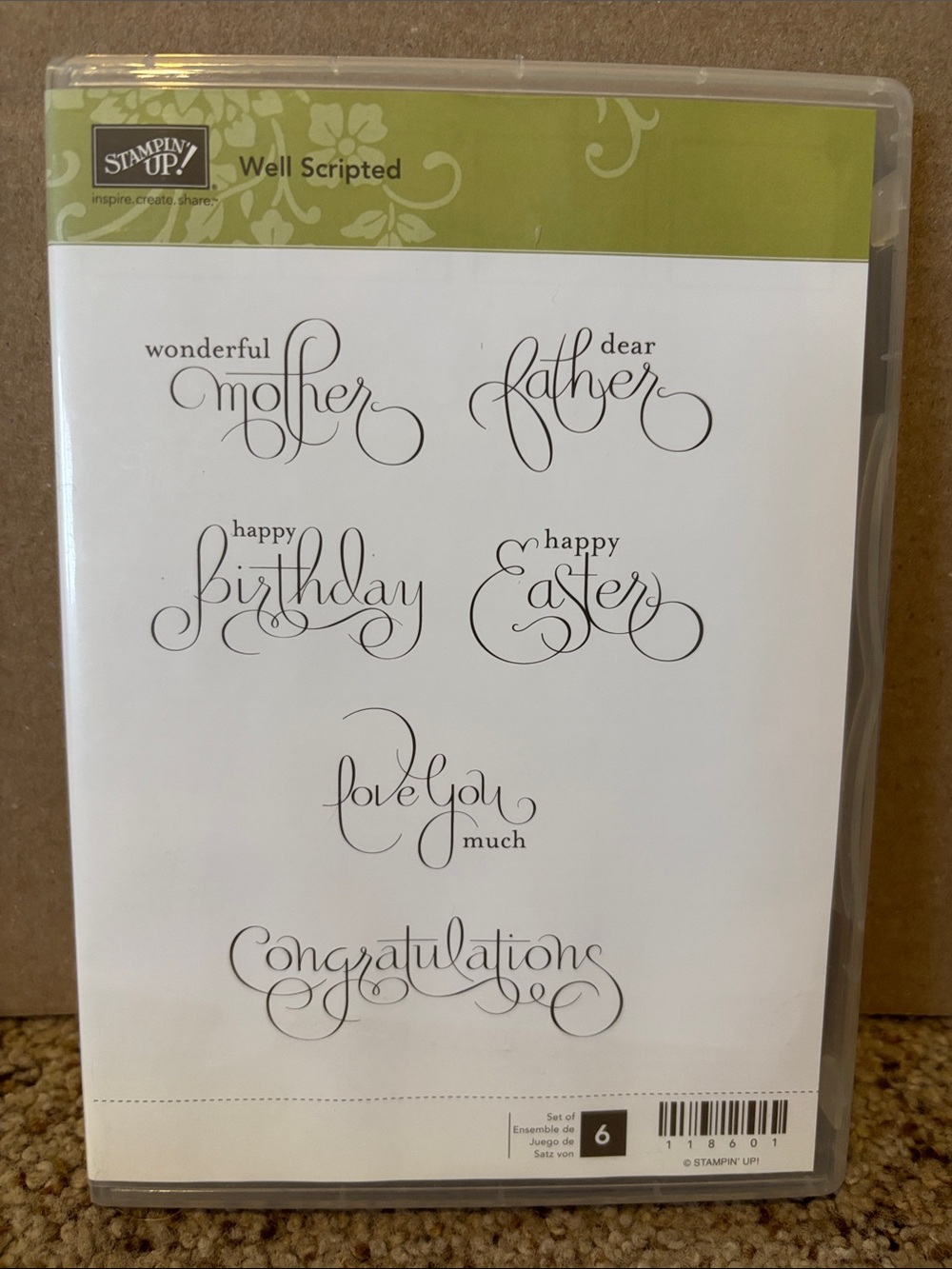 Stampin' Up! Well Scripted Clear Stamp Set